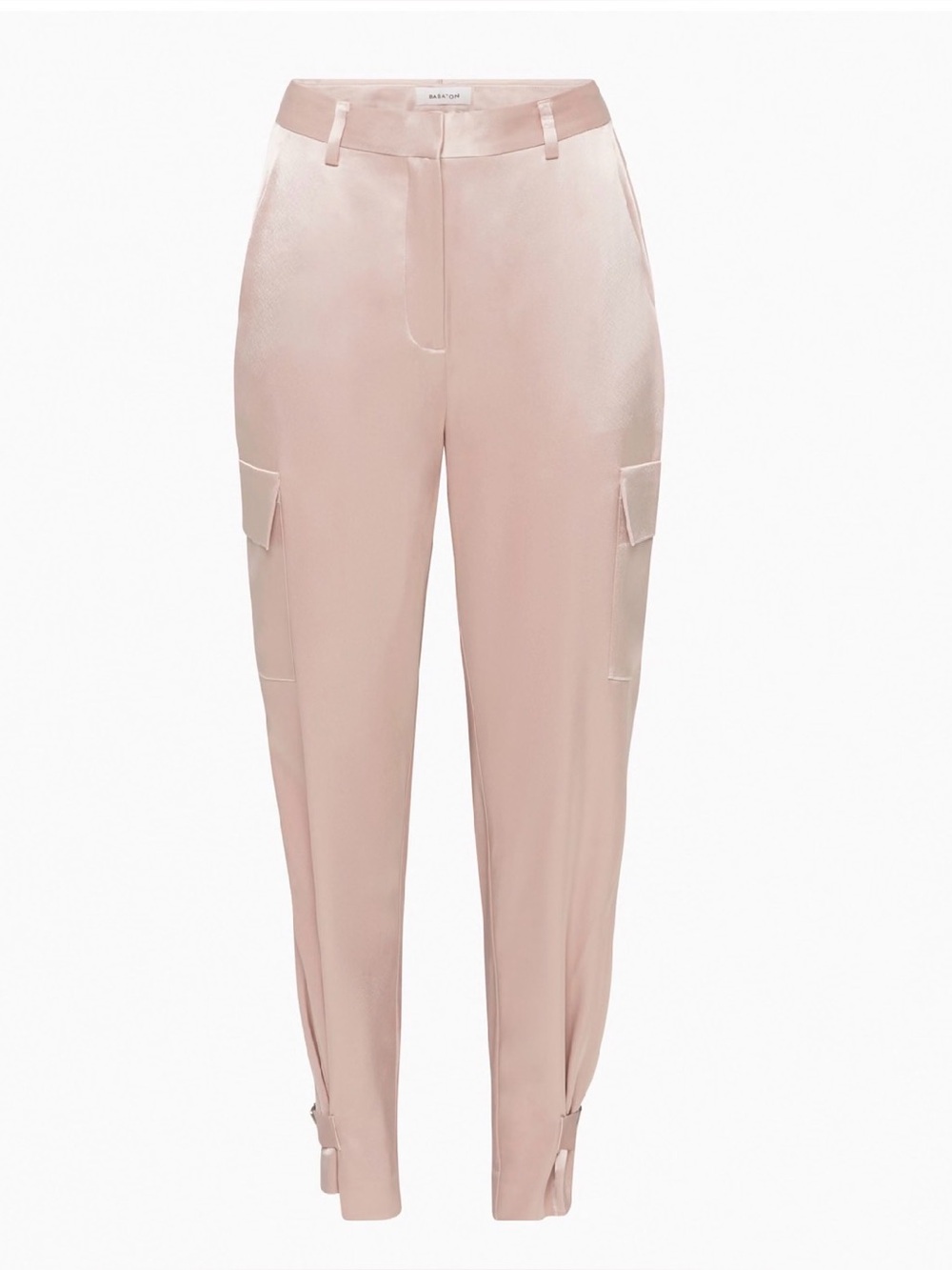 Babaton Aritzia Refined Satin Cargo Pants in Dusty Rose (Size 12)